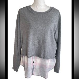 Rails Pink and Gray Plaid Shirt